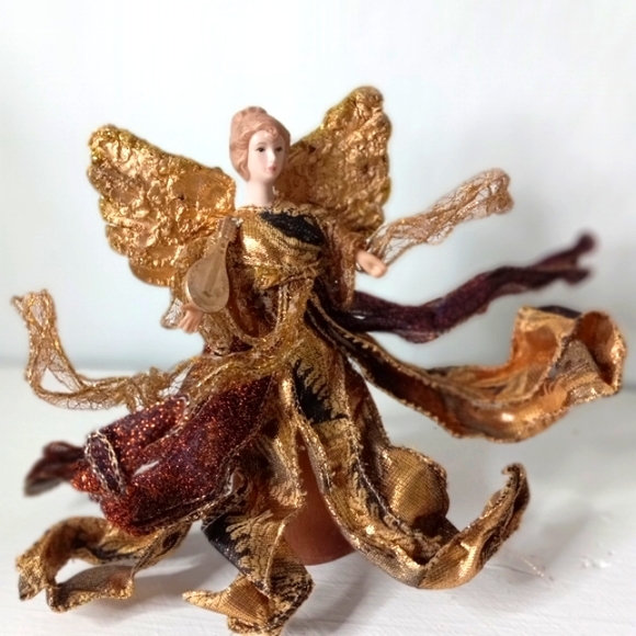 8" vintage Angel Tree Topper Christmas decor - Picture 2 of 4